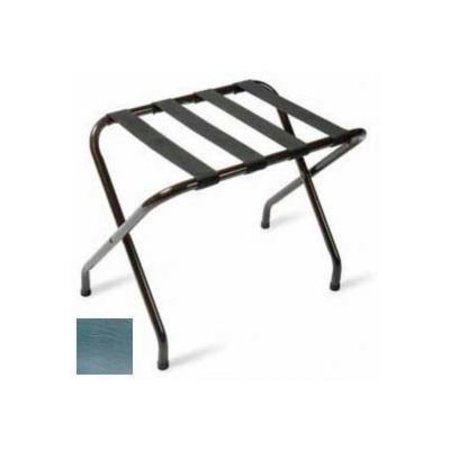 CENTRAL SPECIALTIES LTD. - CSL Flat Top Chrome Luggage Rack with Black Straps, 1 Pack 155C-BL-1
